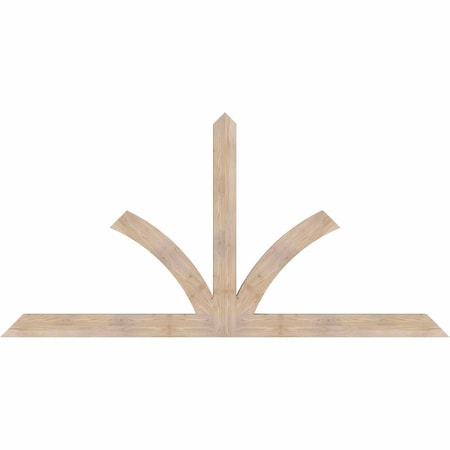 Ekena Millwork Richland Smooth Timber Gable Bracket, Douglas Fir, 108"W x 54"H x 3 1/2"D x 5 1/2"F, 12/12 Pitch GBW108X54X0406RIC00SDF